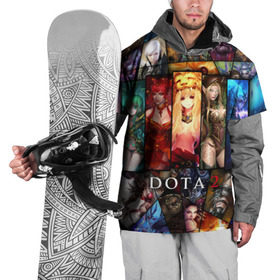 Накидка на куртку 3D с принтом Dota-2 Девушки в Санкт-Петербурге, 100% полиэстер |  | Тематика изображения на принте: dota 2 коллаж | девушки | игра | монстры | оружие