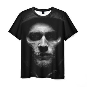 Мужская футболка 3D с принтом Sons Of Anarchy в Санкт-Петербурге, 100% полиэфир | прямой крой, круглый вырез горловины, длина до линии бедер | Тематика изображения на принте: sons of anarchy | анархии | сыны