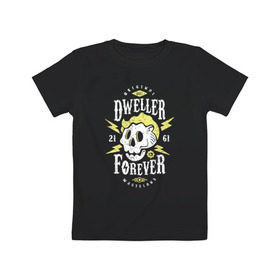 Детская футболка хлопок с принтом Dweller Forever в Санкт-Петербурге, 100% хлопок | круглый вырез горловины, полуприлегающий силуэт, длина до линии бедер | boy | fallout | pip | vault | убежище | фаллаут