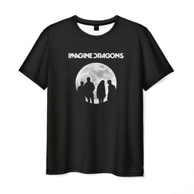 Мужская футболка 3D с принтом Imagine dragons в Санкт-Петербурге, 100% полиэфир | прямой крой, круглый вырез горловины, длина до линии бедер | dragons | imagine | rock | драгонз | имэджн | рок