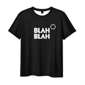 Мужская футболка 3D с принтом Blah-blah в Санкт-Петербурге, 100% полиэфир | прямой крой, круглый вырез горловины, длина до линии бедер | montblanc | монблан