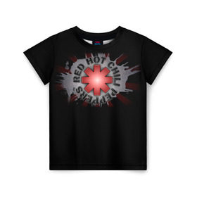 Детская футболка 3D с принтом Red Hot Chili Peppers в Санкт-Петербурге, 100% гипоаллергенный полиэфир | прямой крой, круглый вырез горловины, длина до линии бедер, чуть спущенное плечо, ткань немного тянется | Тематика изображения на принте: chili | heavy | hot | metal | peppers | red | rhcp | rock | trash | кидис | метал | рок | хеви | энтони