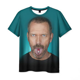 Мужская футболка 3D с принтом Доктор Хаус в Санкт-Петербурге, 100% полиэфир | прямой крой, круглый вырез горловины, длина до линии бедер | doctor | house | все лгут | доктор | лори | хауз | хаус | хью