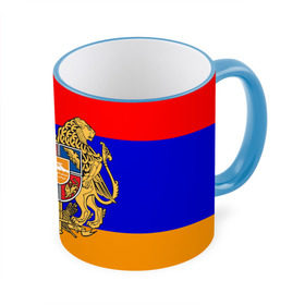 Кружка 3D с принтом Герб и флаг Армении в Санкт-Петербурге, керамика | ёмкость 330 мл | armenia | армения | герб | флаг