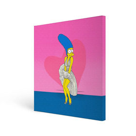 Холст квадратный с принтом Мардж в Санкт-Петербурге, 100% ПВХ |  | 14 февраля | love | влюбленные | лав | любовь | мардж | пара | парные | парные вещи | подарок | симпсон