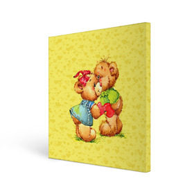 Холст квадратный с принтом Влюбленные мишки в Санкт-Петербурге, 100% ПВХ |  | 14 февраля | bear | love | teddy | валентин | влюбленный | любовь | милый | мишка | рисунок | сердечко | сердце