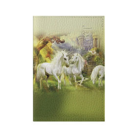 Обложка для паспорта матовая кожа с принтом Единороги в Санкт-Петербурге, натуральная матовая кожа | размер 19,3 х 13,7 см; прозрачные пластиковые крепления | horse | horseshoe | акварель | головалошади | грива | единорог | жеребец | животные | конь | лошадь | лошадьскрыльями | подкова | природа | рисуноккрасками