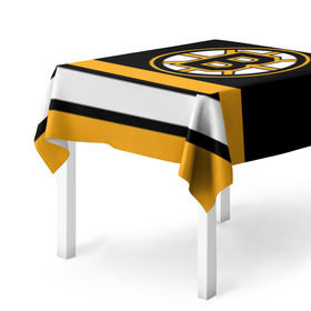 Скатерть 3D с принтом Boston Bruins в Санкт-Петербурге, 100% полиэстер (ткань не мнется и не растягивается) | Размер: 150*150 см | boston bruins | hockey | nhl | нхл | спорт | хоккей