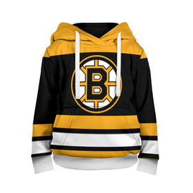 Детская толстовка 3D с принтом Boston Bruins в Санкт-Петербурге, 100% полиэстер | двухслойный капюшон со шнурком для регулировки, мягкие манжеты на рукавах и по низу толстовки, спереди карман-кенгуру с мягким внутренним слоем | boston bruins | hockey | nhl | нхл | спорт | хоккей