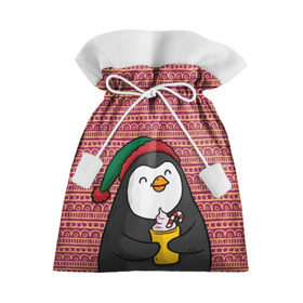 Подарочный 3D мешок с принтом Пингвиня в Санкт-Петербурге, 100% полиэстер | Размер: 29*39 см | пингвин
