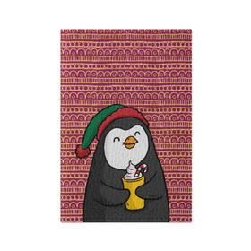 Обложка для паспорта матовая кожа с принтом Пингвиня в Санкт-Петербурге, натуральная матовая кожа | размер 19,3 х 13,7 см; прозрачные пластиковые крепления | Тематика изображения на принте: пингвин