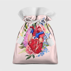Подарочный 3D мешок с принтом Cердечко в Санкт-Петербурге, 100% полиэстер | Размер: 29*39 см | Тематика изображения на принте: 14 февраля | love | влюбленный | любовь | рисунок | сердечки | сердечко | сердце