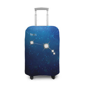 Чехол для чемодана 3D с принтом Овен в Санкт-Петербурге, 86% полиэфир, 14% спандекс | двустороннее нанесение принта, прорези для ручек и колес | звезда | звезды | знак зодиака | космос | овен | созвездие