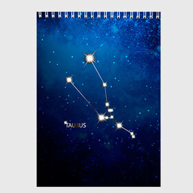 Скетчбук с принтом Телец в Санкт-Петербурге, 100% бумага
 | 48 листов, плотность листов — 100 г/м2, плотность картонной обложки — 250 г/м2. Листы скреплены сверху удобной пружинной спиралью | звезда | звезды | знак зодиака | космос | созвездие | телец
