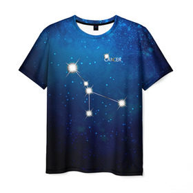 Мужская футболка 3D с принтом Рак в Санкт-Петербурге, 100% полиэфир | прямой крой, круглый вырез горловины, длина до линии бедер | звезда | звезды | знак зодиака | космос | рак | созвездие