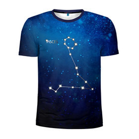 Мужская футболка 3D спортивная с принтом Рыбы в Санкт-Петербурге, 100% полиэстер с улучшенными характеристиками | приталенный силуэт, круглая горловина, широкие плечи, сужается к линии бедра | звезда | звезды | знак зодиака | космос | рыбы | созвездие