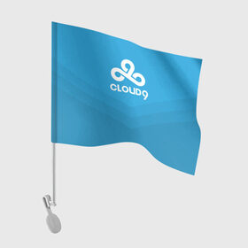 Флаг для автомобиля с принтом Cloud 9 в Санкт-Петербурге, 100% полиэстер | Размер: 30*21 см | 9 | c9 | cloud | csgo | team | клауда | ксго | найн