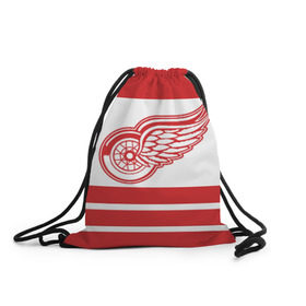 Рюкзак-мешок 3D с принтом Detroit Red Wings в Санкт-Петербурге, 100% полиэстер | плотность ткани — 200 г/м2, размер — 35 х 45 см; лямки — толстые шнурки, застежка на шнуровке, без карманов и подкладки | detroit red wings | hockey | nhl | нхл | спорт | хоккей