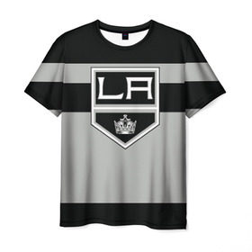 Мужская футболка 3D с принтом Los Angeles Kings в Санкт-Петербурге, 100% полиэфир | прямой крой, круглый вырез горловины, длина до линии бедер | hockey | los angeles kings | nhl | нхл | спорт | хоккей