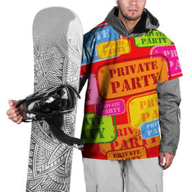 Накидка на куртку 3D с принтом Private party в Санкт-Петербурге, 100% полиэстер |  | 
