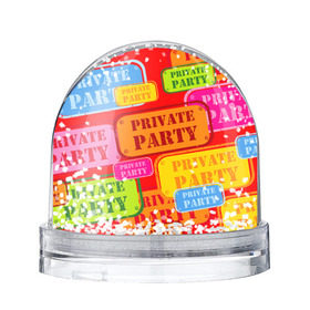 Водяной шар с принтом Private party в Санкт-Петербурге, Пластик | Изображение внутри шара печатается на глянцевой фотобумаге с двух сторон | 