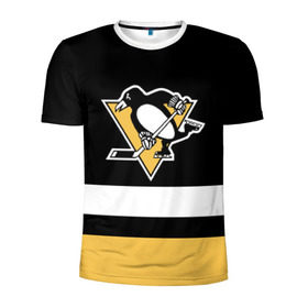 Мужская футболка 3D спортивная с принтом Pittsburgh Penguins в Санкт-Петербурге, 100% полиэстер с улучшенными характеристиками | приталенный силуэт, круглая горловина, широкие плечи, сужается к линии бедра | Тематика изображения на принте: hockey | nhl | pittsburgh penguins | нхл | хоккей