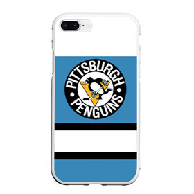 Чехол для iPhone 7Plus/8 Plus матовый с принтом Pittsburgh Penguins blue в Санкт-Петербурге, Силикон | Область печати: задняя сторона чехла, без боковых панелей | hockey | nhl | pittsburgh penguins | нхл | хоккей