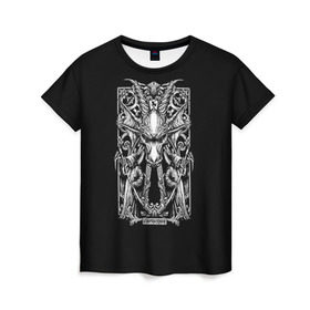 Женская футболка 3D с принтом Козерог в Санкт-Петербурге, 100% полиэфир ( синтетическое хлопкоподобное полотно) | прямой крой, круглый вырез горловины, длина до линии бедер | capricorn | арт | гороскоп | знаки зодиака | козерог | череп