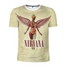 Мужская футболка 3D спортивная с принтом Nirvana в Санкт-Петербурге, 100% полиэстер с улучшенными характеристиками | приталенный силуэт, круглая горловина, широкие плечи, сужается к линии бедра | cobain | curt | nirvana | rock | группа | кобейн | курт | нирвана | рок