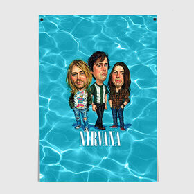 Постер с принтом Шаржи группа Nirvana в Санкт-Петербурге, 100% бумага
 | бумага, плотность 150 мг. Матовая, но за счет высокого коэффициента гладкости имеет небольшой блеск и дает на свету блики, но в отличии от глянцевой бумаги не покрыта лаком | cobain | curt | nirvana | rock | группа | кобейн | курт | нирвана | рок