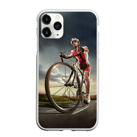 Чехол для iPhone 11 Pro Max матовый с принтом Велогонщик в Санкт-Петербурге, Силикон |  | extreme | вело | велосипед | шоссейный велосипед | экстрим