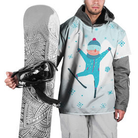 Накидка на куртку 3D с принтом Лыжник в Санкт-Петербурге, 100% полиэстер |  | Тематика изображения на принте: extreme | ski | skiing | горнолыжное | горные лыжи | лыжник | фристайл | экстрим