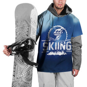 Накидка на куртку 3D с принтом Лыжный спорт в Санкт-Петербурге, 100% полиэстер |  | extreme | ski | skiing | горнолыжное | горные лыжи | лыжник | фристайл | экстрим