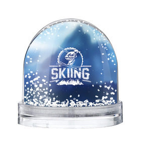 Водяной шар с принтом Лыжный спорт в Санкт-Петербурге, Пластик | Изображение внутри шара печатается на глянцевой фотобумаге с двух сторон | extreme | ski | skiing | горнолыжное | горные лыжи | лыжник | фристайл | экстрим