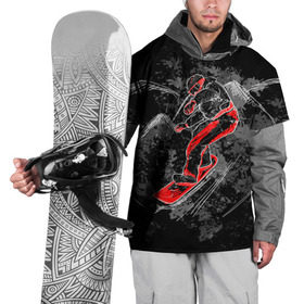 Накидка на куртку 3D с принтом Сноубордист в Санкт-Петербурге, 100% полиэстер |  | Тематика изображения на принте: extreme | snowboard | сноуборд | сноубордист | экстрим