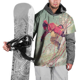 Накидка на куртку 3D с принтом Сноуборд в Санкт-Петербурге, 100% полиэстер |  | Тематика изображения на принте: extreme | snowboard | сноуборд | сноубордист | экстрим