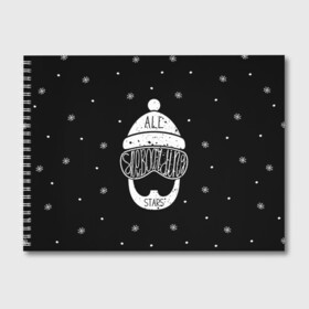 Альбом для рисования с принтом Бородатый сноубордист в Санкт-Петербурге, 100% бумага
 | матовая бумага, плотность 200 мг. | extreme | snowboard | сноуборд | сноубордист | экстрим
