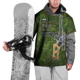 Накидка на куртку 3D с принтом ВСС в Санкт-Петербурге, 100% полиэстер |  | Тематика изображения на принте: винтовка | винторез | всс | оружие | снайпер | ттх