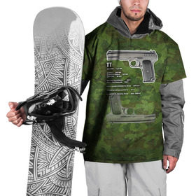 Накидка на куртку 3D с принтом ТТ в Санкт-Петербурге, 100% полиэстер |  | оружие | пистолет | тт | ттх | тульский токарев