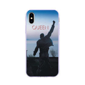 Чехол для Apple iPhone X силиконовый матовый с принтом Queen в Санкт-Петербурге, Силикон | Печать на задней стороне чехла, без боковой панели | freddie | heavy | mercury | metal | queen | rock | квин | куин | меркури | меркюри | метал | рок | фредди меркьюри | фреди | хэви