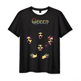 Мужская футболка 3D с принтом Queen в Санкт-Петербурге, 100% полиэфир | прямой крой, круглый вырез горловины, длина до линии бедер | freddie | heavy | mercury | metal | queen | rock | квин | куин | меркури | меркюри | метал | рок | фредди меркьюри | фреди | хэви