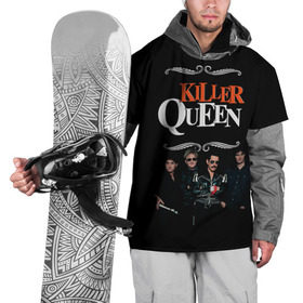 Накидка на куртку 3D с принтом Killer Queen в Санкт-Петербурге, 100% полиэстер |  | Тематика изображения на принте: freddie | heavy | mercury | metal | queen | rock | квин | куин | меркури | меркюри | метал | рок | фредди меркьюри | фреди | хэви