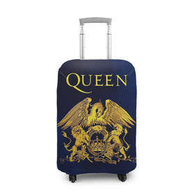 Чехол для чемодана 3D с принтом Группа Queen в Санкт-Петербурге, 86% полиэфир, 14% спандекс | двустороннее нанесение принта, прорези для ручек и колес | freddie | heavy | mercury | metal | queen | rock | квин | куин | меркури | меркюри | метал | рок | фредди меркьюри | фреди | хэви