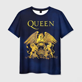 Мужская футболка 3D с принтом Группа Queen в Санкт-Петербурге, 100% полиэфир | прямой крой, круглый вырез горловины, длина до линии бедер | freddie | heavy | mercury | metal | queen | rock | квин | куин | меркури | меркюри | метал | рок | фредди меркьюри | фреди | хэви