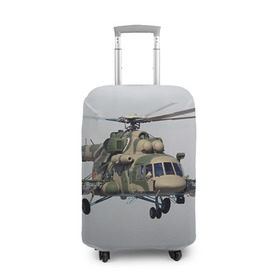 Чехол для чемодана 3D с принтом МИ 8 в Санкт-Петербурге, 86% полиэфир, 14% спандекс | двустороннее нанесение принта, прорези для ручек и колес | авиация | армия | ввс | вертолет | военная техника | ми 8 | ударный