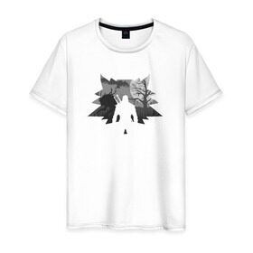 Мужская футболка хлопок с принтом The Witcher в Санкт-Петербурге, 100% хлопок | прямой крой, круглый вырез горловины, длина до линии бедер, слегка спущенное плечо. | ведьмак