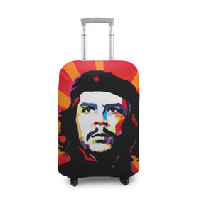 Чехол для чемодана 3D с принтом Че Гевара в Санкт-Петербурге, 86% полиэфир, 14% спандекс | двустороннее нанесение принта, прорези для ручек и колес | куба | поп арт | революционер | чегевара