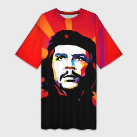Платье-футболка 3D с принтом Че Гевара в Санкт-Петербурге,  |  | куба | поп арт | революционер | чегевара