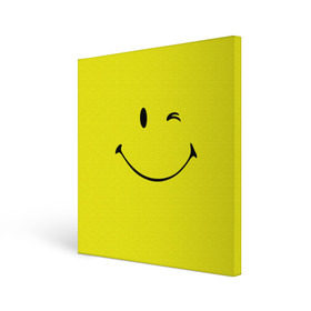 Холст квадратный с принтом Смайл в Санкт-Петербурге, 100% ПВХ |  | Тематика изображения на принте: emoji | smile | жёлтый | смайл | смайлик | улыбка | эмодзи | эмоции