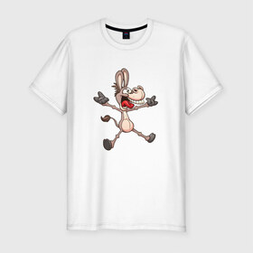 Мужская футболка премиум с принтом Ослик в Санкт-Петербурге, 92% хлопок, 8% лайкра | приталенный силуэт, круглый вырез ворота, длина до линии бедра, короткий рукав | new | животные | новые | ослик | прикольные | смешные